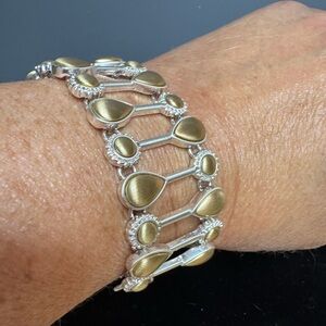 NWOT Lucky brand two tone satin finish ladder link bracelet